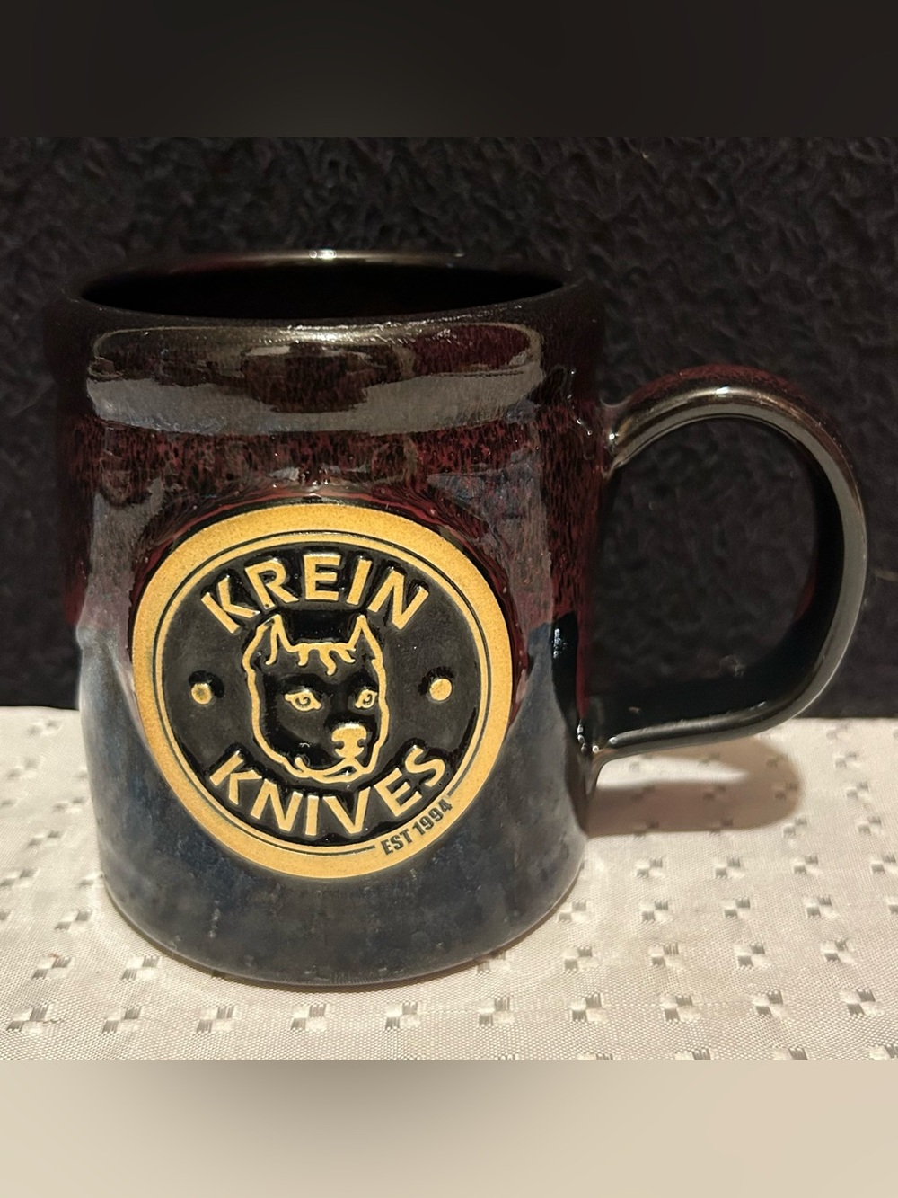 Krein Knives Pottery Mug by Deneen Pottery Mug Features A Distinctive Design USA